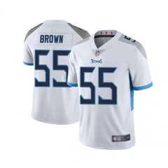 Men's Tennessee Titans #55 Jayon Brown White Vapor Untouchable Limited Stitched Jersey 