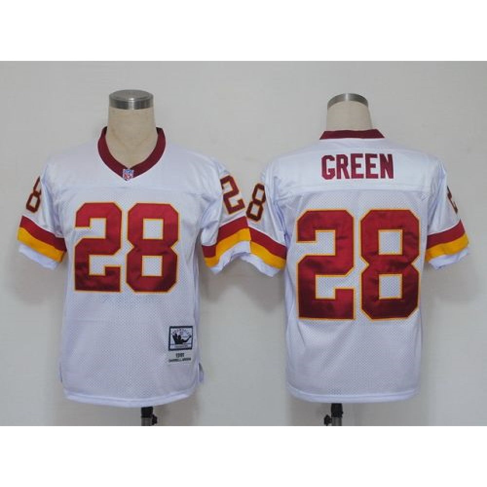 Mitchell And Ness Redskins #28 Darrell Green White Stitched NFL Jersey 