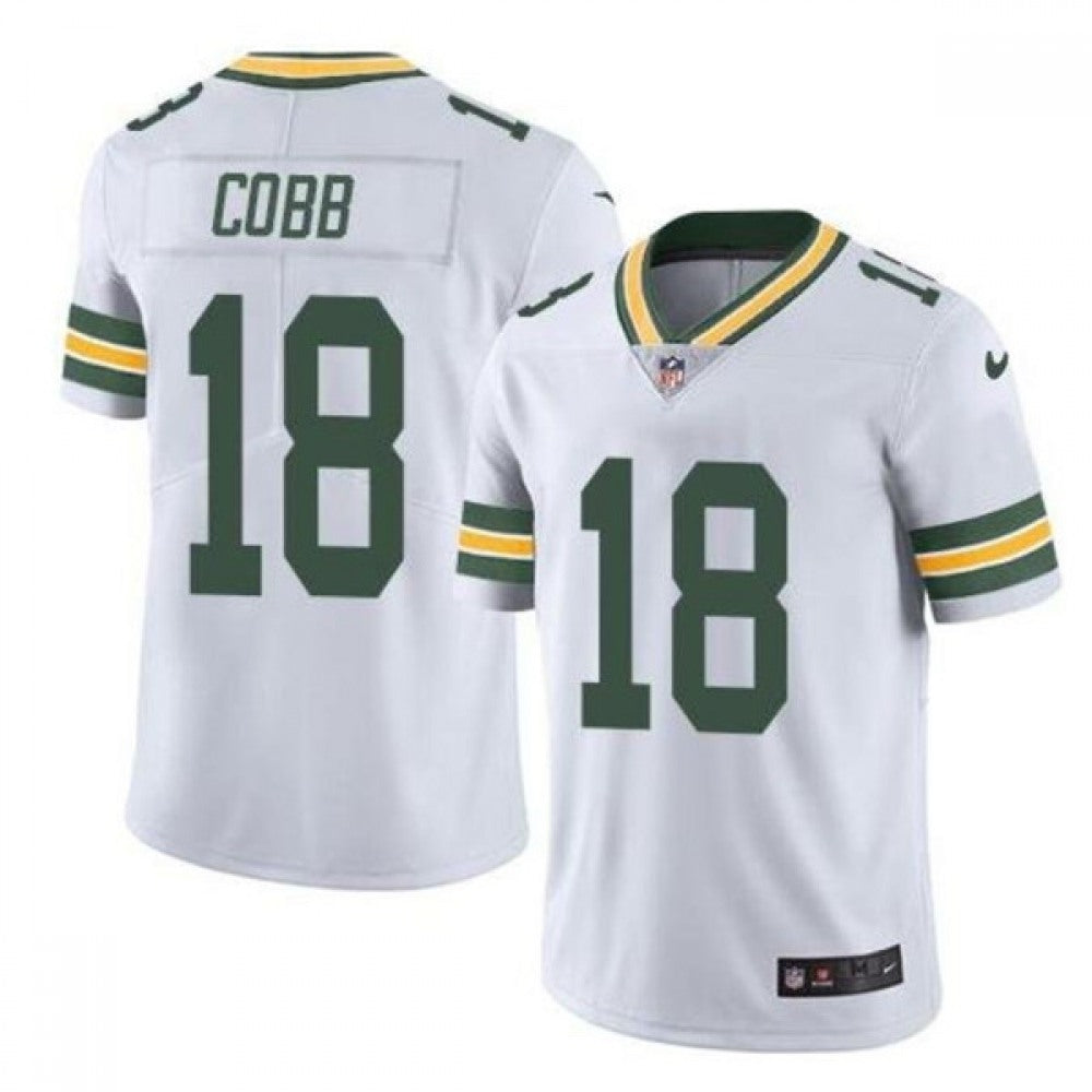 Youth Green Bay Packers #18 Randall Cobb White Vapor Untouchable Stitched Jersey 