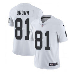 Youth Las Vegas Raiders #81 Tim Brown White Vapor Untouchable Limited Stitched Jersey 