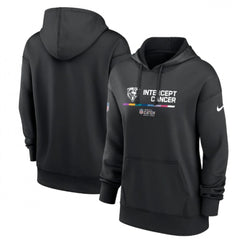 Women's Chicago Bears 2022 Black NFL Crucial Catch Therma Performance Pullover Hoodie(Run Small) 