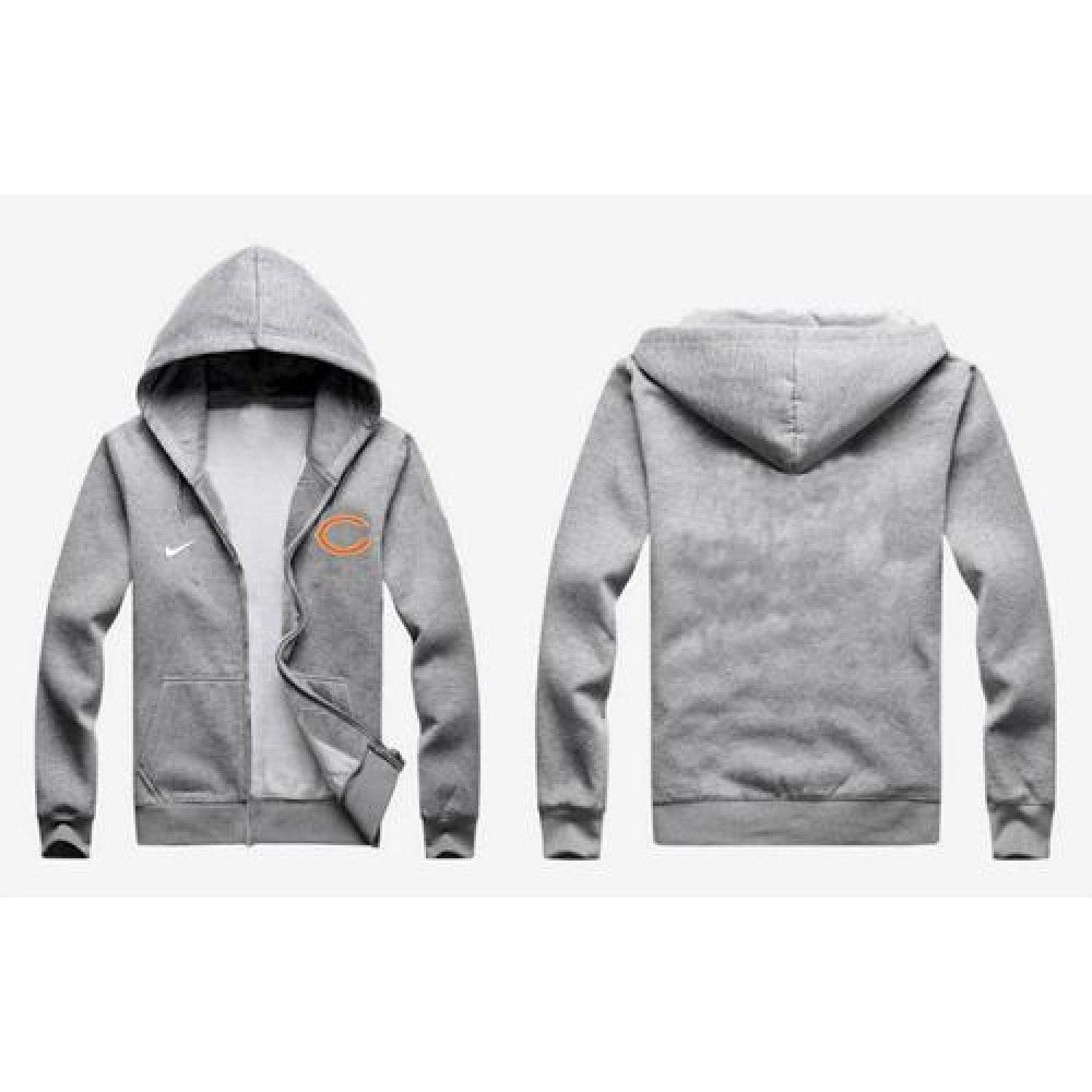 Chicago Bears Authentic Logo Hoodie Grey 