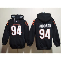 Men's Cincinnati Bengals #94 Sam Hubbard Black Pullover Hoodie 