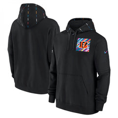 Men's Cincinnati Bengals Black 2023 Crucial Catch Club Pullover Hoodie 