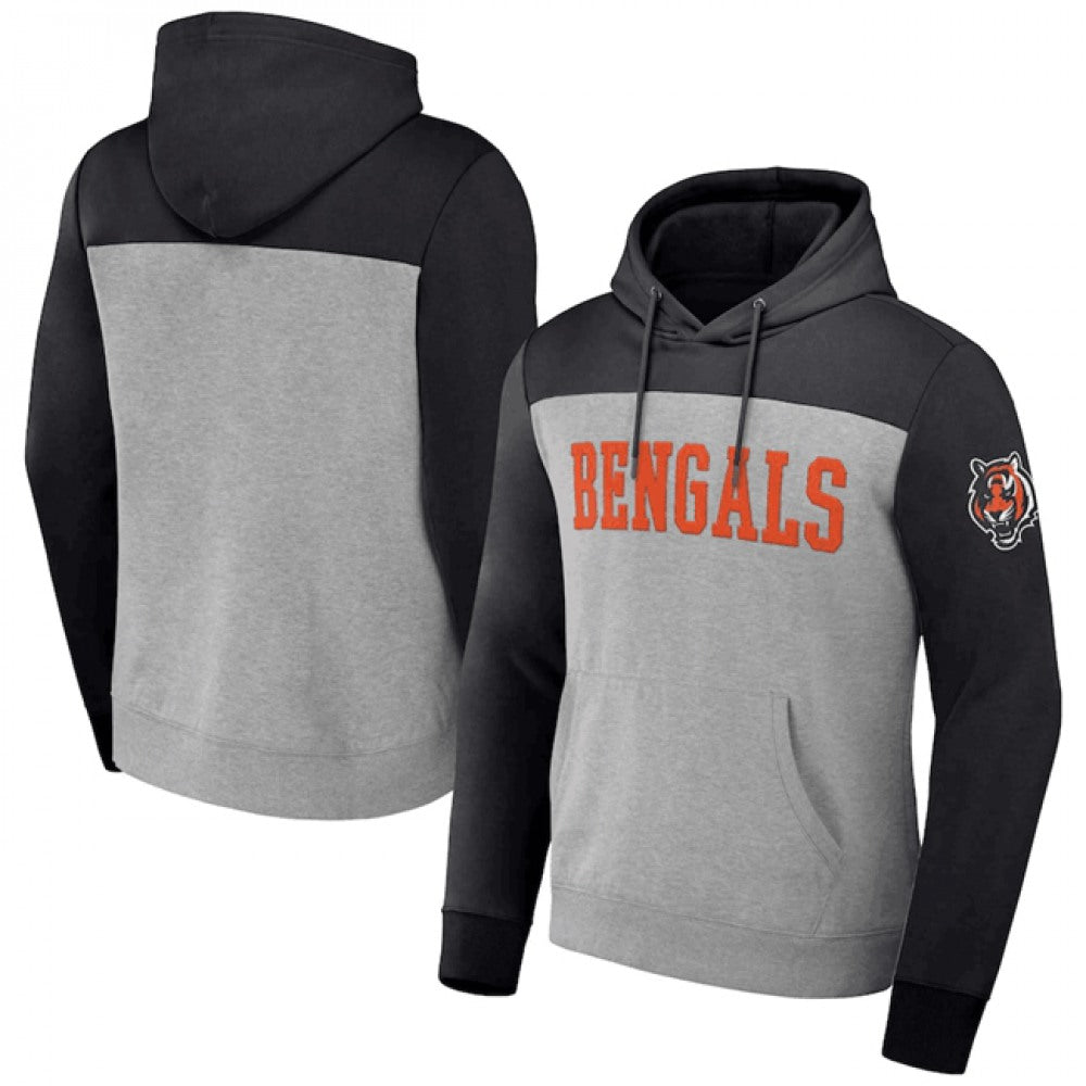 Men's Cincinnati Bengals x Darius Rucker Collection Black/Heather Colorblock Pullover Hoodie 