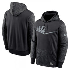 Men's Cincinnati Bengals Black Reflective Therma Hoodie 