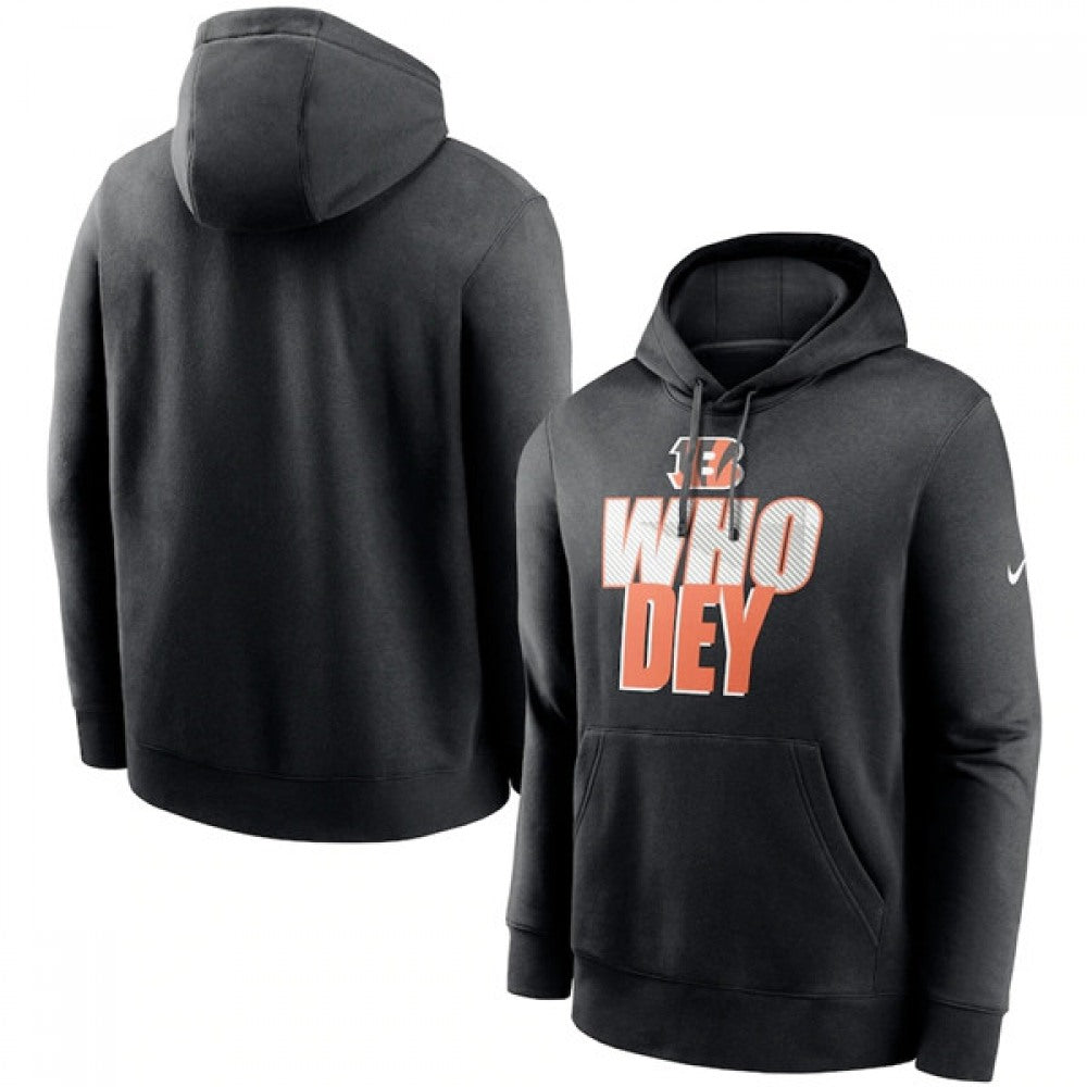 Men's Cincinnati Bengals Black Fan Gear Local Club Pullover Hoodie 