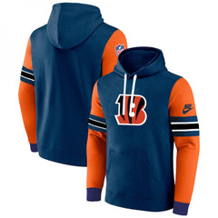 Men's Cincinnati Bengals Navy/Orange Pullover Hoodie 