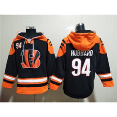 Men's Cincinnati Bengals #94 Sam Hubbard Orange/Black Ageless Must-Have Lace-Up Pullover Hoodie 