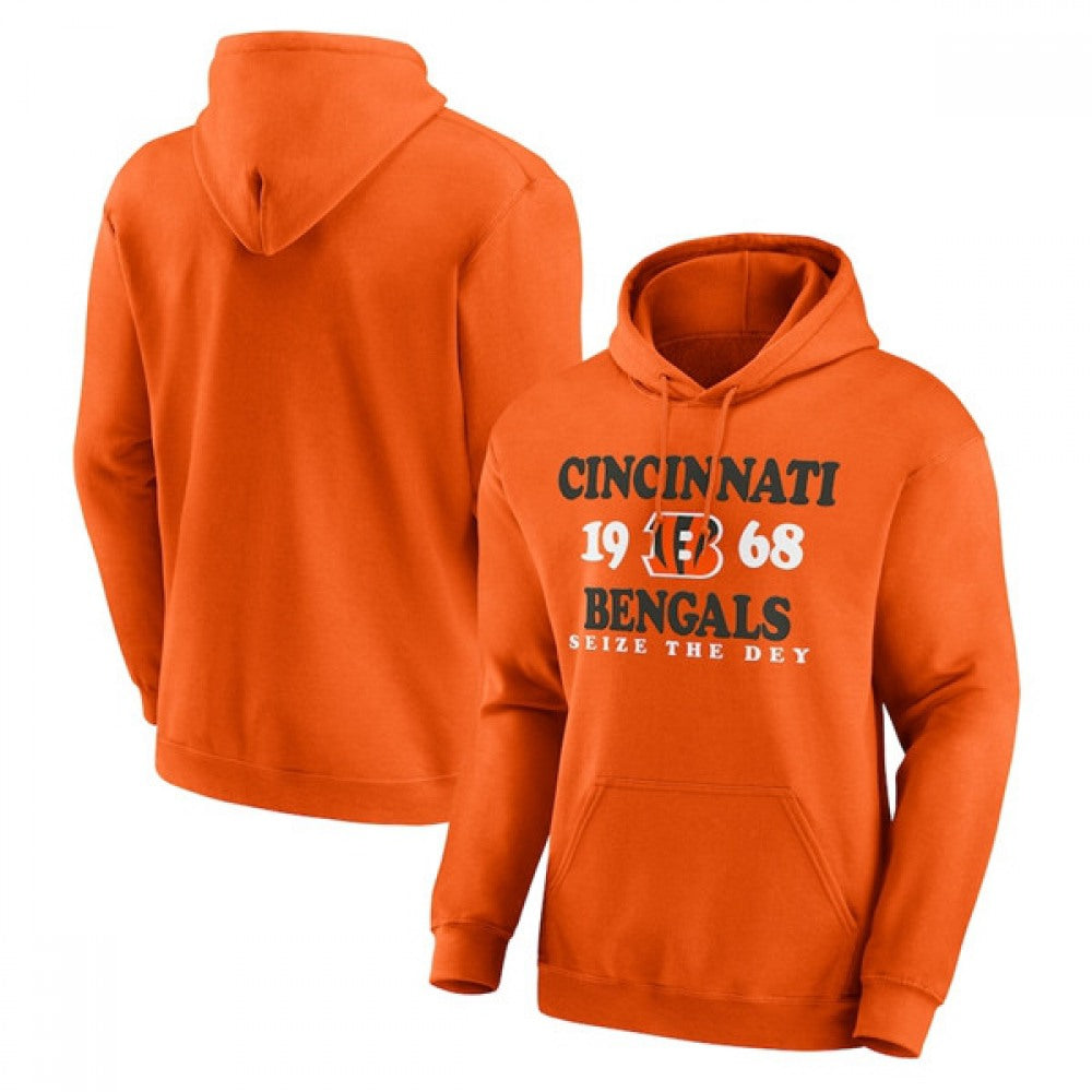 Men's Cincinnati Bengals Orange Fierce Competitor Pullover Hoodie 