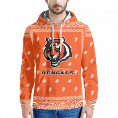 Men's Cincinnati Bengals Orange Pullover Hoodie 