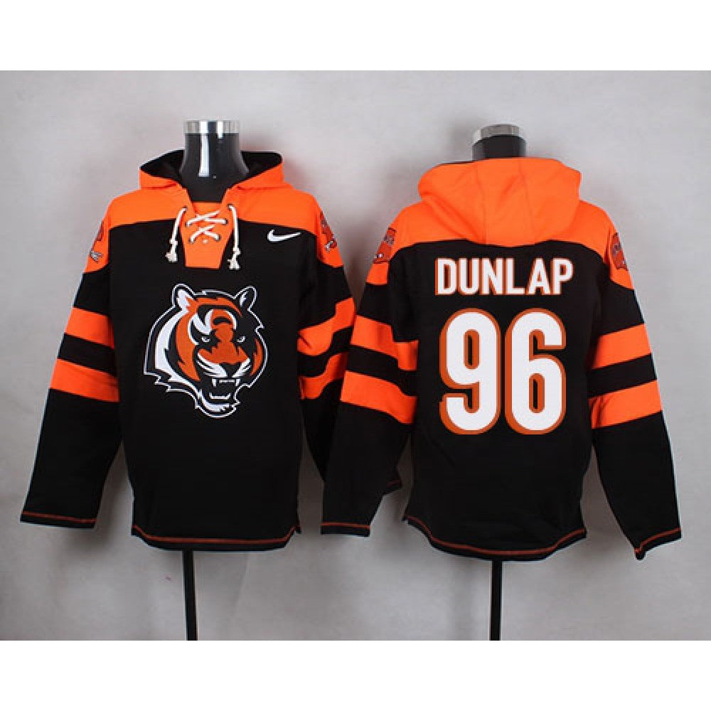 Bengals #96 Carlos Dunlap Black Player Pullover NFL Hoodie 