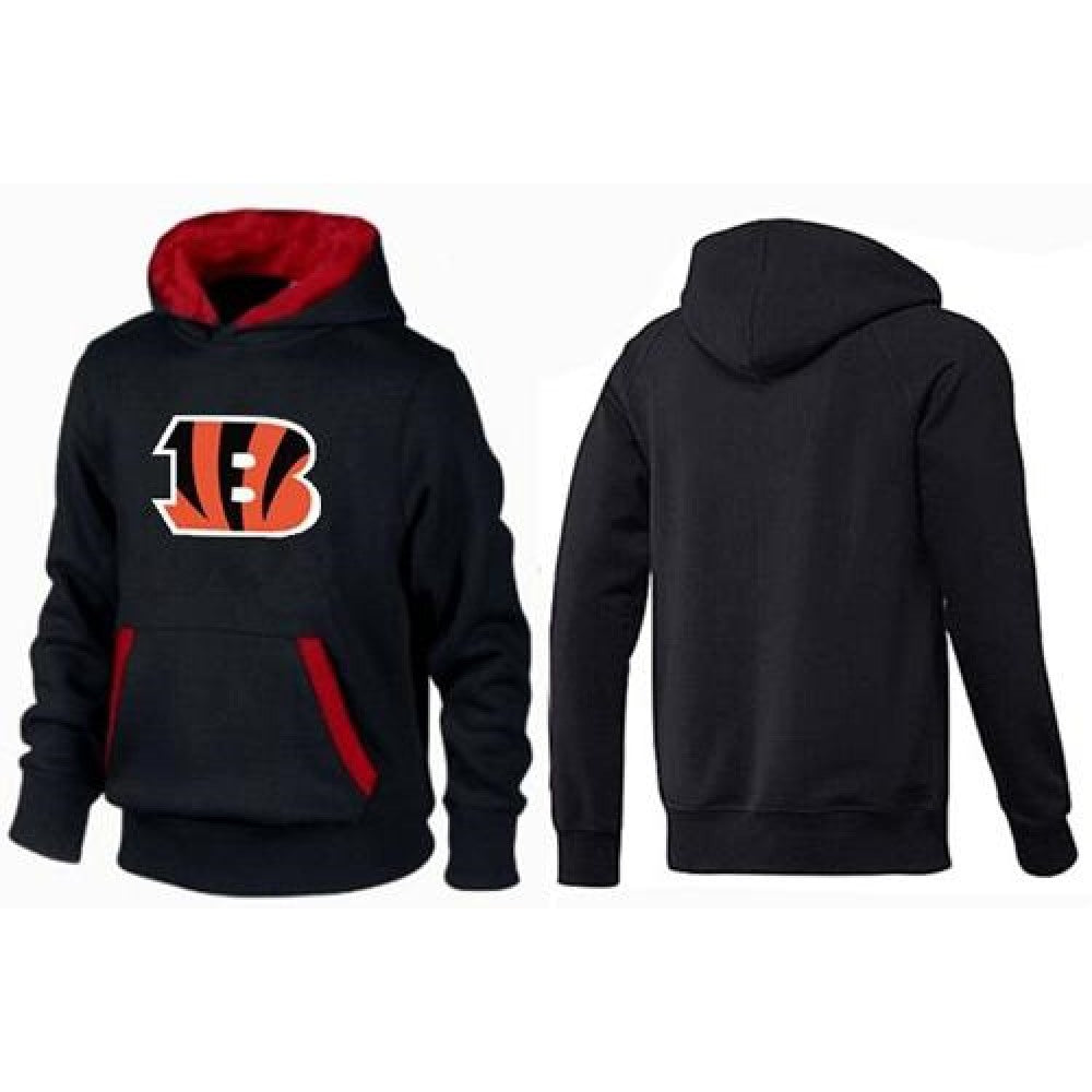 Cincinnati Bengals Logo Pullover Hoodie Black & Red 