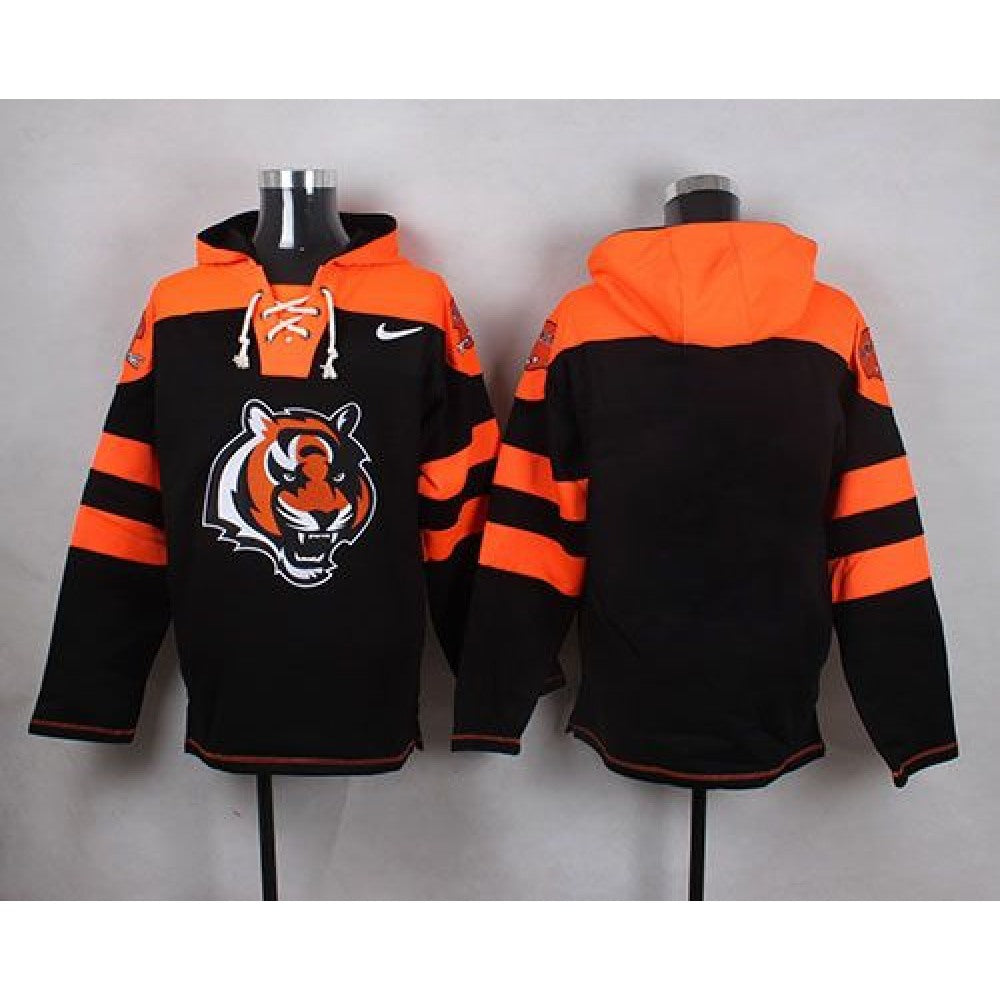 Bengals Blank Black Player Pullover NFL Hoodie 