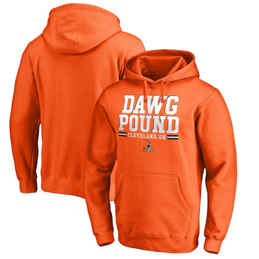 Men's Cleveland Browns Pro Line by Branded Orange Hometown Collection Dawg Pound II Pullover NFL Hoodie 