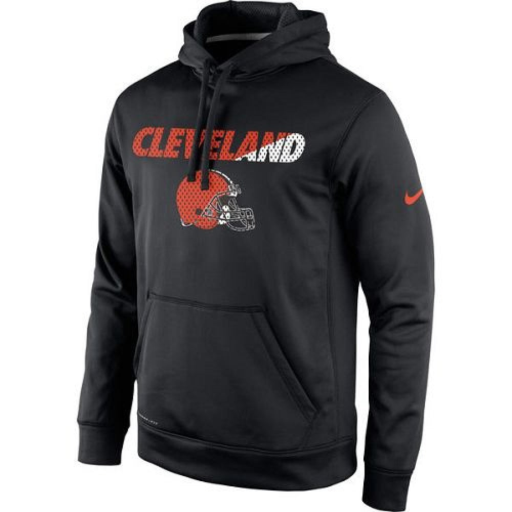 Men's Cleveland Browns Black Kick Off Staff Performance Pullover Hoodie 