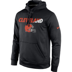 Men's Cleveland Browns Black Kick Off Staff Performance Pullover Hoodie 