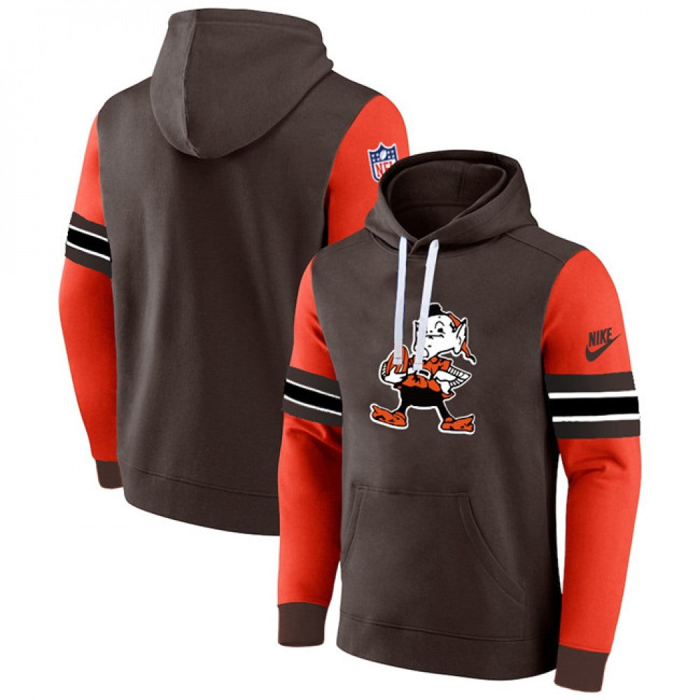 Men's Cleveland Browns Brown/Orange Pullover Hoodie 