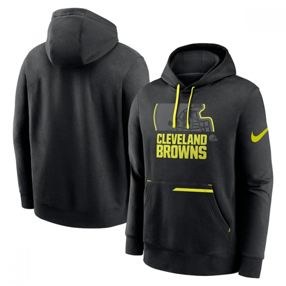 Men's Cleveland Browns Black Volt Pullover Hoodie 