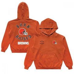 Men's Cleveland Browns Born x Raised Orange Pullover Hoodie 