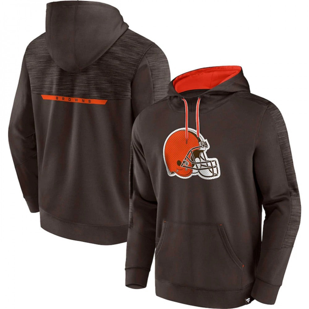 Men's Cleveland Browns Brown Defender Evo Pullover Hoodie 