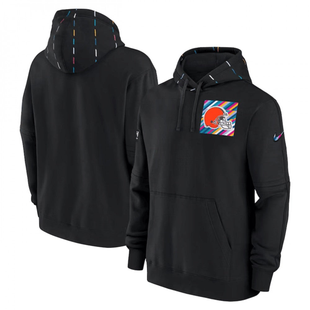 Men's Cleveland Browns Black 2023 Crucial Catch Club Pullover Hoodie 
