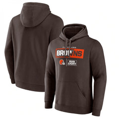 Men's Cleveland Browns Brown x Bud Light Pullover Hoodie 
