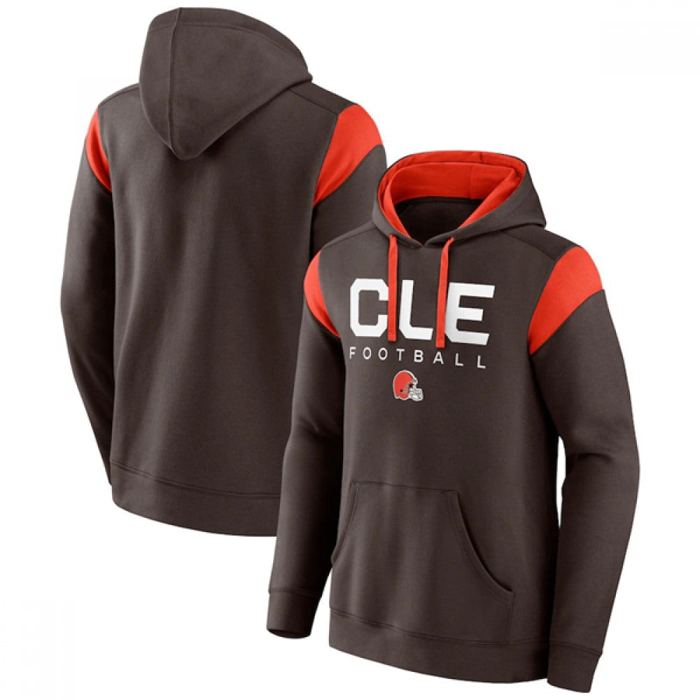 Men's Cleveland Browns Brown Call The Shot Pullover Hoodie 