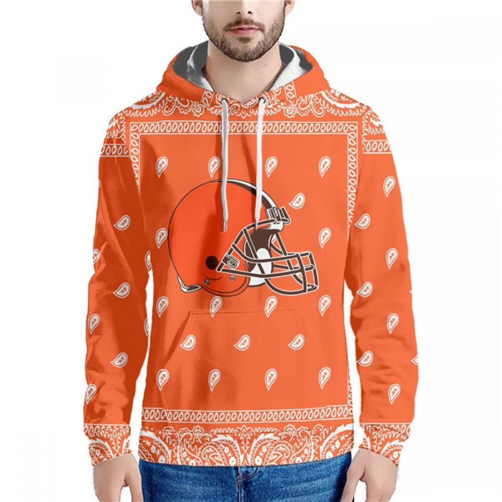 Men's Cleveland Browns Orange Pullover Hoodie 
