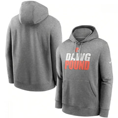 Men's Cleveland Browns Heathered Gray Fan Gear Local Club Pullover Hoodie 