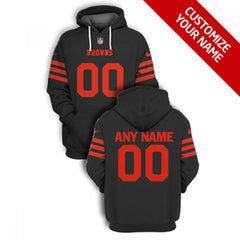 Men's Cleveland Browns Active Player Custom 2021 Brown Color Rush Pullover Hoodie 
