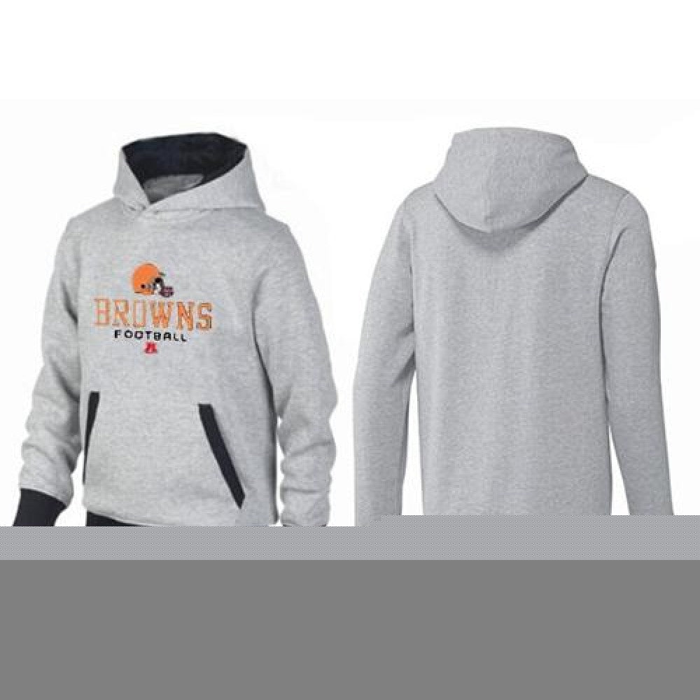 Cleveland Browns Critical Victory Pullover Hoodie Grey & Black 