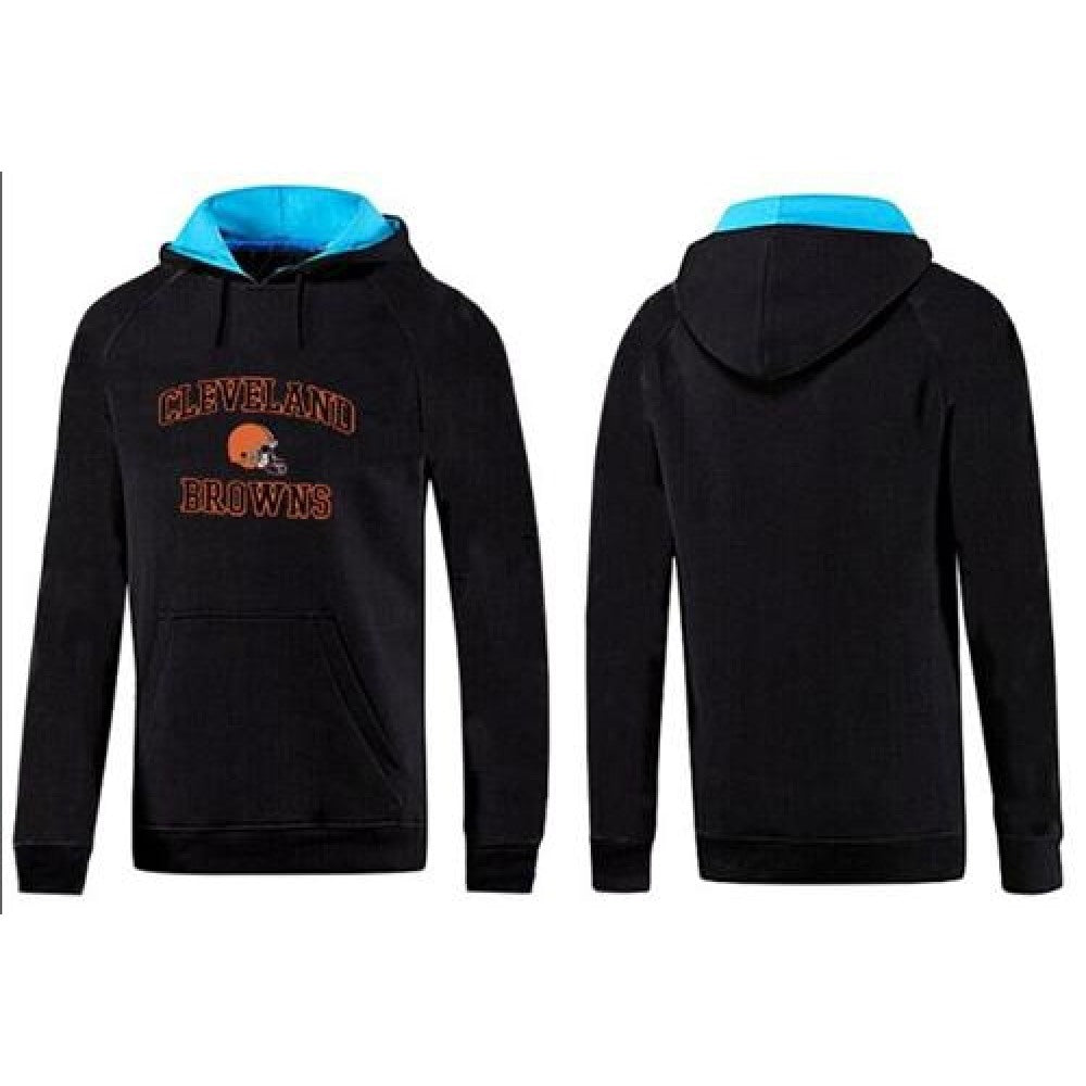 Cleveland Browns Heart & Soul Pullover Hoodie Black & Blue 