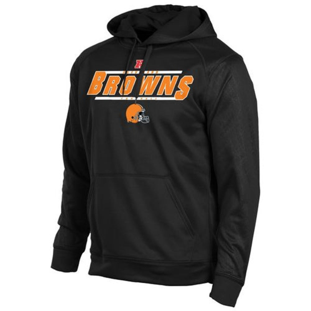 Cleveland Browns Historic Logo Majestic Synthetic Hoodie Sweatshirt Black 