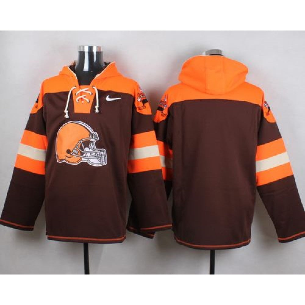 Browns Blank Brown Player Pullover NFL Hoodie 