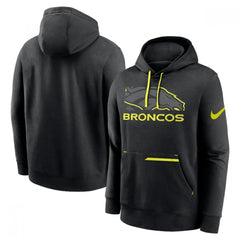 Men's Denver Broncos Black Volt Pullover Hoodie 