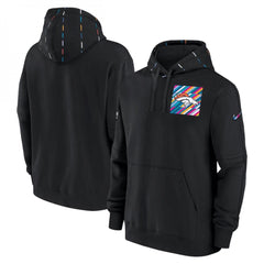 Men's Denver Broncos Black 2023 Crucial Catch Club Pullover Hoodie 