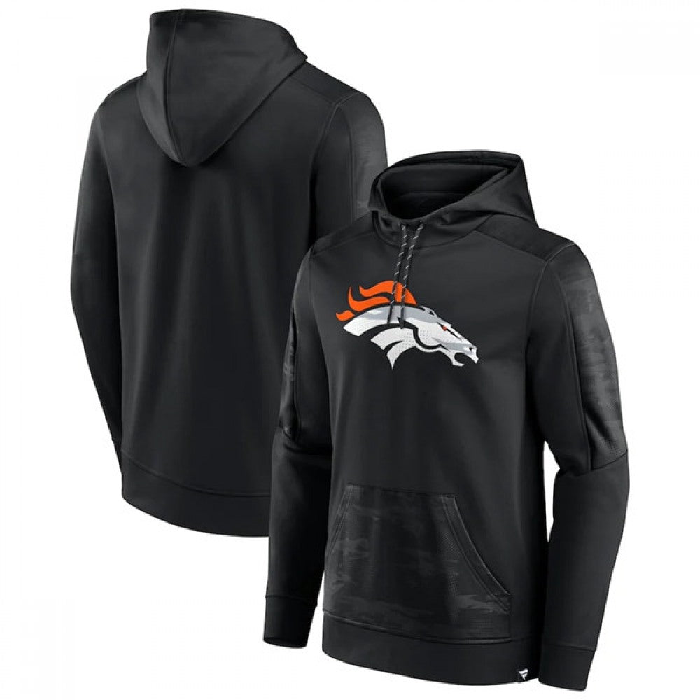 Men's Denver Broncos Black On The Ball Pullover Hoodie 