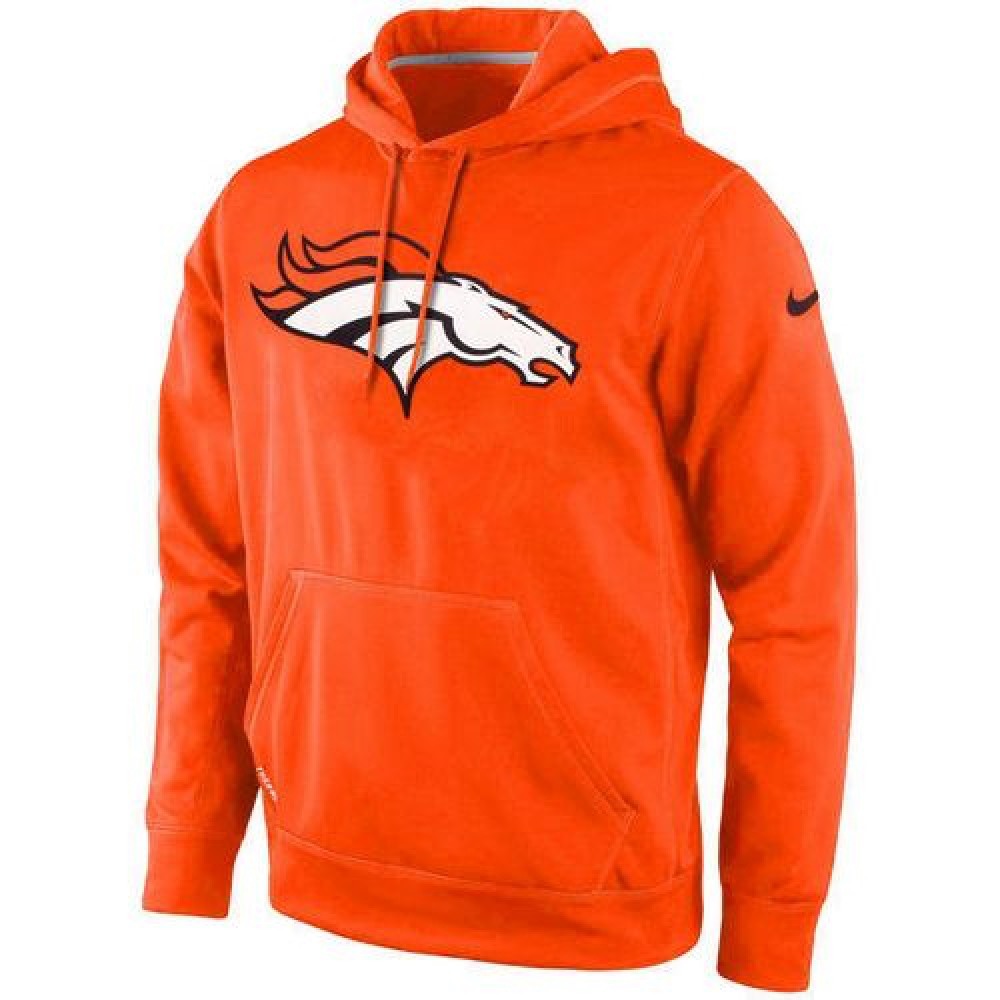 Men's Denver Broncos Orange KO Logo Essential Hoodie 