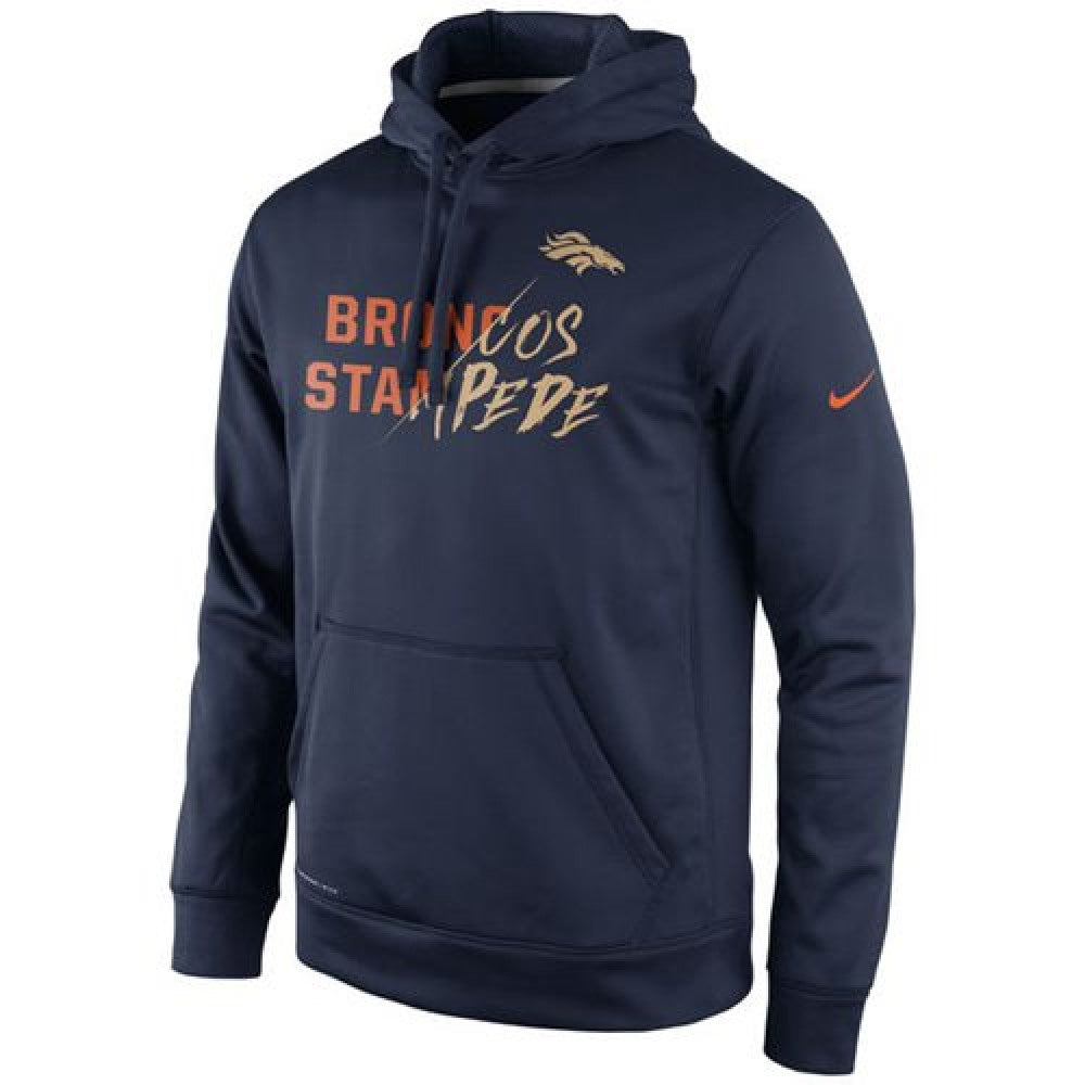 Denver Broncos Gold Collection KO Pullover Performance Hoodie Navy 