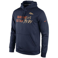 Denver Broncos Gold Collection KO Pullover Performance Hoodie Navy 