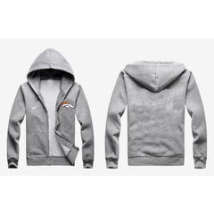 Denver Broncos Authentic Logo Hoodie Grey 