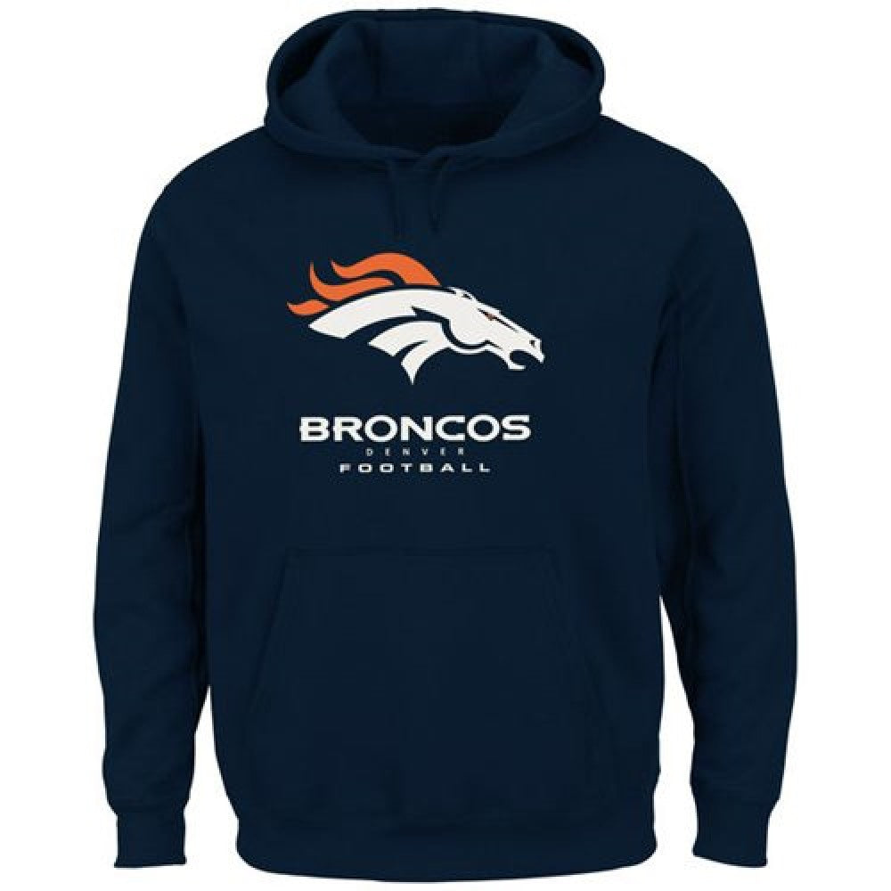 Denver Broncos Critical Victory Pullover Hoodie Navy Blue 