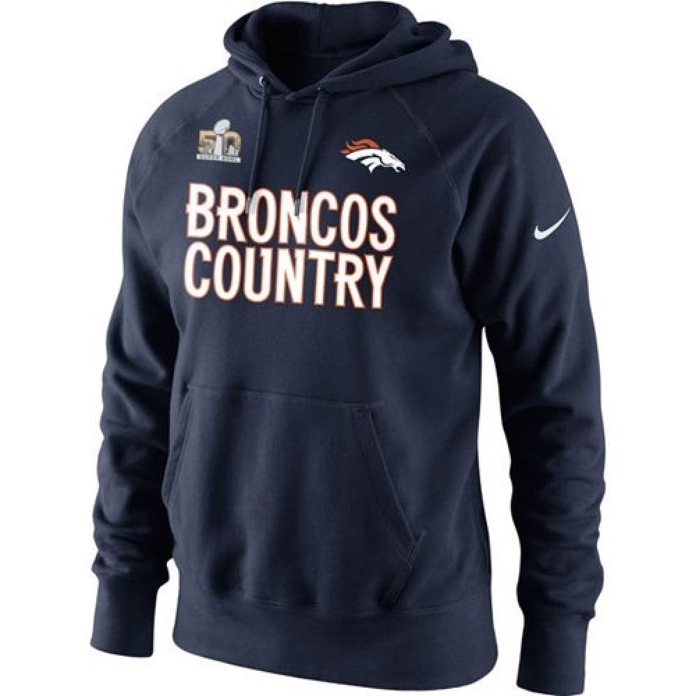 Denver Broncos 2015 AFC Conference Champions Broncos Country Hoodie Navy 