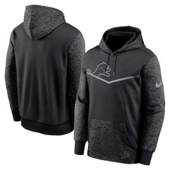 Men's Detroit Lions Black Reflective Therma Hoodie 
