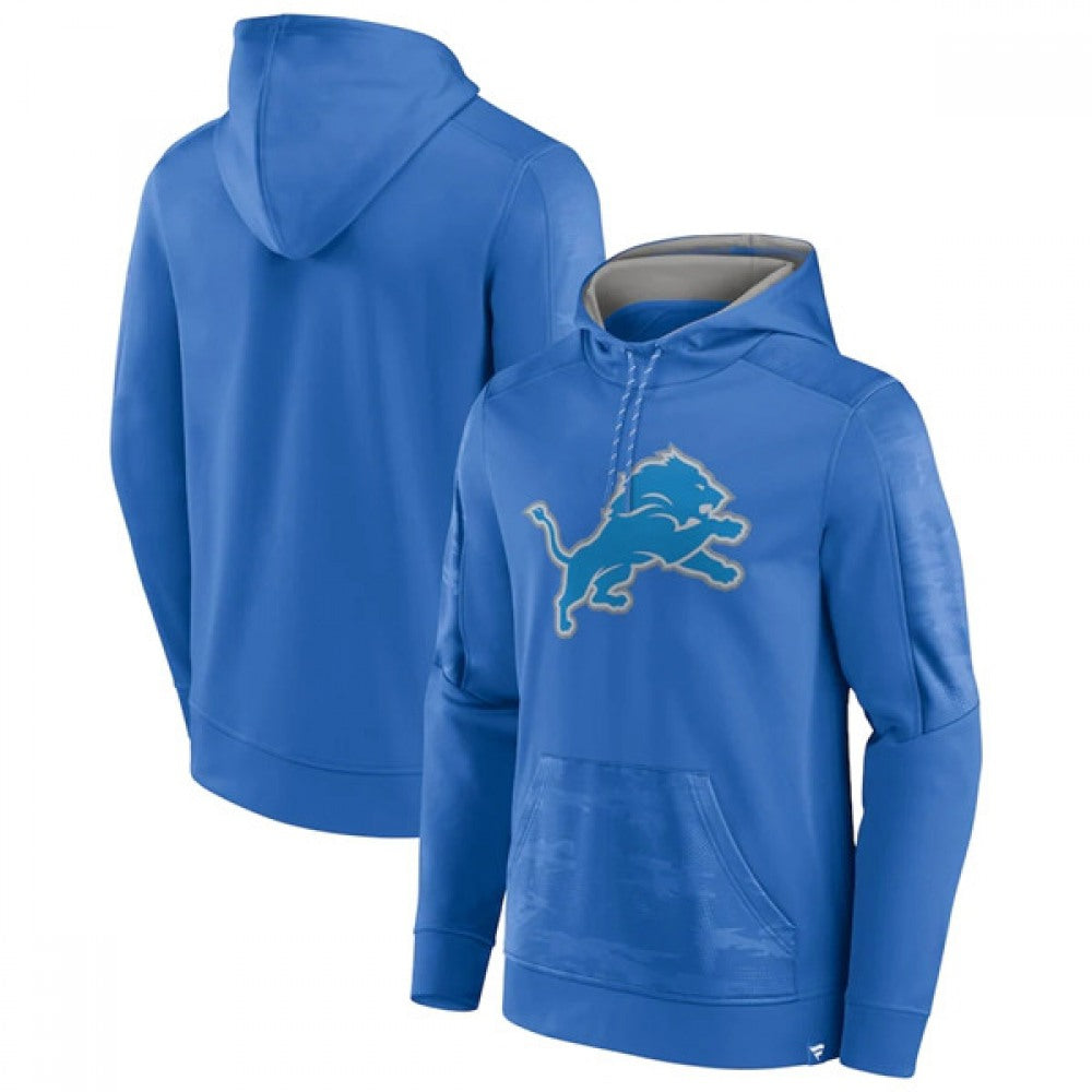 Men's Detroit Lions Blue On The Ball Pullover Hoodie 
