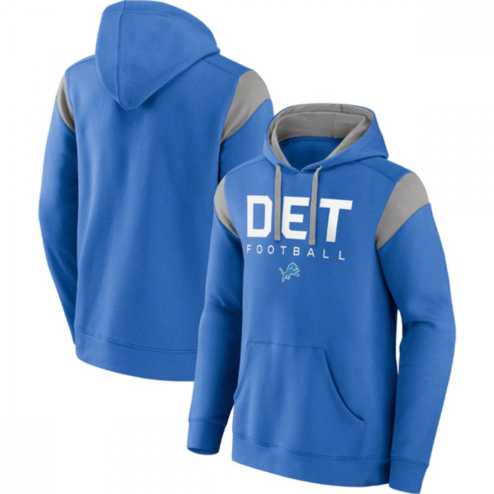 Men's Detroit Lions Blue Call The Shot Pullover Hoodie 