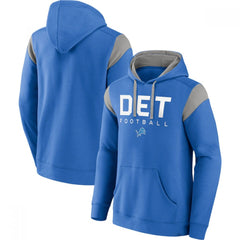 Men's Detroit Lions Blue Call The Shot Pullover Hoodie 
