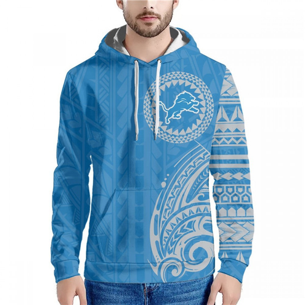 Men's Detroit Lions Blue Hoodie 
