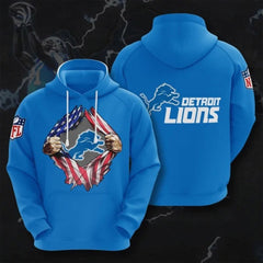 Men's Detroit Lions Blue 3D Trending Hoodie 